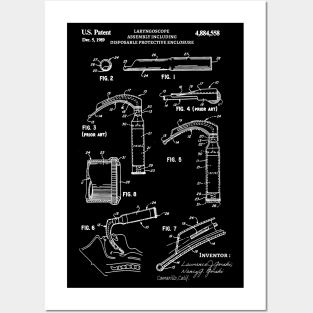 Laryngoscope Patent 1989 Surgeon gifts , Nurse, Medical Student Gift Posters and Art